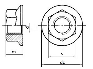 DIN6923 Sperrzahnmutter